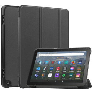 For NEW Fire HD 8 / HD 8 Plus 2024/2022/2020 �P�[�X Fire HD 8/Fire HD 8 Plus 2024 ��12���� 8�C���` �J�o�[ �yKibnco�z�y�� ���^ �ϏՌ� ���h�~ PU ���U�[ �X�}�[�g�J�o�[ �n�[�h �w�� �O�܂� �X�^���h �I�[�g
