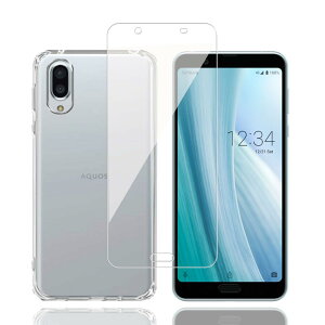 Ή AQUOS Sense3 Plus SHV46 docomo SH-RM11 p P[X + KXtB {Ɏq tB KX dx9H ߗ Uh~ wh~ CA[ z \tȒP y_ TPU Jo[ S