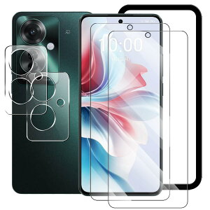 kawaylJP 【2+2枚セット】OPPO Reno11 A ガラスフィルム(2枚)+カメラフィルム(2枚)OPPO Reno11 A フィルム 【日本旭硝子】 液晶画面保護フィルム 高感度タッチ 超高透過率 全面保護 耐