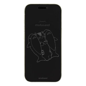 �O���}���f�B�[�Y mofusand iPhone 16 Pro �Ή� �K���X�X�N���[���v���e�N�^�[ �T���ɂ�� MOFU-70A