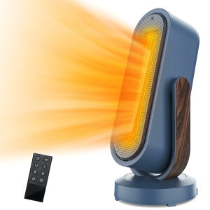【2024新版】セラミックヒーター【大風量 2秒速暖】 DCモーター節電 電気ファンヒーター 上下左右首振り 立体送風 3段階温風切替 静音 OFFタイマー 15段階温度設定リモコン遠隔操作 LED液晶画