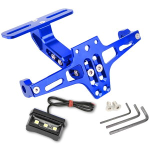 PRODIGY-ONE バイク用 フェンダーレスキット LEDナンバー灯付き アルミ (Blue)