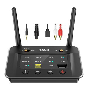 1Mii Bluetooth 5.3 gX~b^[ V[o[ USBhCuT|[g aptx Adaptive/LL x/HD/SBC/AACΉ u[gD[X M@ M@ BYPASS O DAC Aux 3.5mm RCA  fW^ڑ 2䓯ڑ