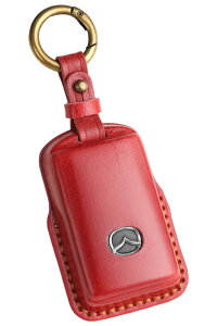 【smasol】新型 マツダ互換 CX8 CX5 CX30 MX30 MAZDA3 MAZDA2 MAZDA6 CX60 CX-30 MAZDA3 CX-8 ロードスター 本革 キーケース レザー キーカバー マツダ互換 スマートキーケース 3D高級 レッド / 3ボタン