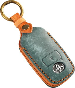 トヨタ ライズ ダイハツ ロッキー 新型タフト 専用キーケース 本革 キーケース レザー TOYOTA RAIZE DAIHATSU ROCKY TAFT キーカバー 新型 スマートキーケース 納車祝い プレゼント (なめし革 2ボタン,