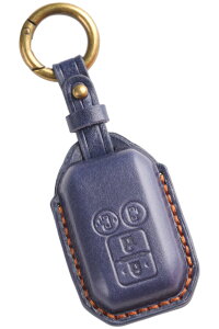 【smasol】スズキ キーカバー フロンクス 新型ジムニー 64系 スペーシアカスタム キーケース クロスビー ソリオ 本革 スマートキーケース カスタム パーツ ドレスアップ (3D高級、ネイビー /