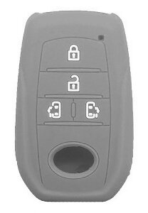 シエンタ キーカバー 4ボタン トヨタ専用設計 スマートキーケース新型 キーケース ノア 90系 新型ヴォクシー VOXY NOAH 90系 トヨタ 車用 (グレー)