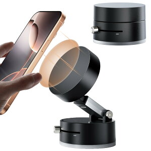 ZIZIXIXI 真空スマホホルダー 車 スマホスタンド 吸盤 MagSafe対応 折り畳み式 スマホほるだー車 マグネット車載ホルダー 取り付け簡単 スマホ 車 ホルダー 強力磁石 家庭用/車用 携帯ホルダー