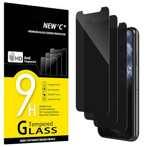 NEW'C 3������ iPhone 11 Pro, iPhone X, iPhone XS (5.8�C���`) �p �`�����h�~ �K���X�t�B���� �ی�t�B���� �����K���X �P�[�X�ɗD���� ���ϋv��
