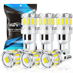 Marsauto t10 led �i���o�[�� �|�W�V���������v ���� 6500K ���[�������v �����P�x 360�x�z�������Y 2835SMD ���C�Z���X�����v LED�`�b�v �Ԍ��Ή� ���ɐ� led �� �X���[�������v 50000���Ԏ��� T10 168 2825