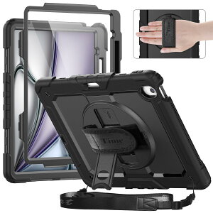 Timecity iPad Air 13C` P[X (M2, 2024Vf) ϏՌ iPad Air P[X 13C` ی  360°]X^h ʕیtB nh&V_[Xgbv y[t H  d