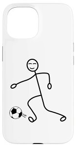 iPhone 15 サッカー スティックフィギュア サッカー選手 スマホケース