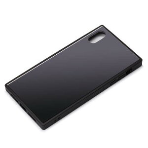 Premium Style iPhoneXR�p �K���X�n�C�u���b�h�P�[�X �u���b�N PG-18YGT01BK