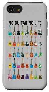 iPhone SE (2020) / 7 / 8 ノーギターノーライフ エレキギターデザイン-ヴィンテージギターコレクション ギター好き クラシックギター クラシック音楽 スマホケース