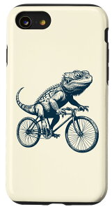 iPhone SE (2020) / 7 / 8 サイクリングトカゲ、爬虫類、爬虫類学、フトアゴヒゲトカゲ スマホケース