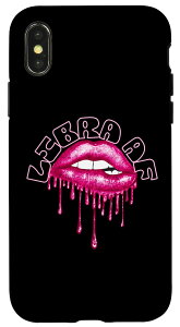 iPhone X/XS Libra AF Horoscope Dripping Lips Zodiac Astrology Design �X�}�z�P�[�X
