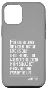 iPhone 12/12 Pro John 3:16 All Verse For God So Loved King James ���� �X�}�z�P�[�X