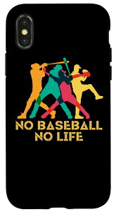 iPhone X/XS 싅@X}zP[X   No Baseball No Life x[X{[  l^ Y X}zP[X