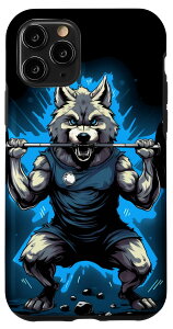 iPhone 11 Pro Wolf Liftingウェイト 筋肉 オオカミジム フィットネス ボディービルディング スマホケース