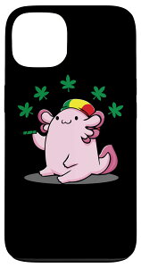 iPhone 13 Weed Smoking Rasta Axolotl �}���t�@�i�喃CBD THC �X�g�[�i�[ �X�}�z�P�[�X