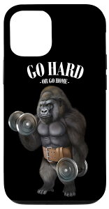 iPhone 12/12 Pro Gorilla 筋トレ ダンベル付き フィットネスジム スマホケース