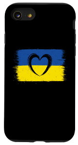 iPhone SE (2020) / 7 / 8 �E�N���C�i�����L�O���̈��̃n�[�g�̃N�[���ȃE�N���C�i���� Cool Ukraine Flag in Heart �X�}�z�P�[�X