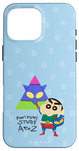 iPhone 16 Pro Max クレヨンしんちゃん FUN! FUN! STUDY A to Z ”A” スマホケース