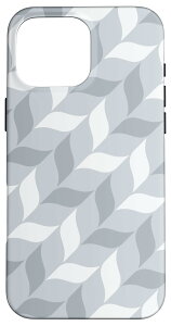 iPhone 16 Pro Max Light Grey White Wave Ribbon Curve Natural Timeless Pattern �X�}�z�P�[�X