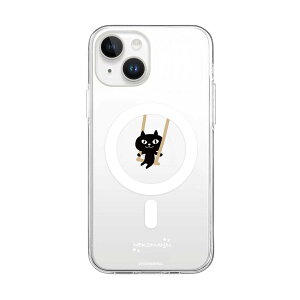 abbiFRIENDS iPhone 15 Plus �P�[�X �l�R�}���W���E magsafe�Ή��N���A�P�[�X [ magsafe�p�}�O�l�b�g���� �t�����Y�q�� 4�p �G�A�N�b�V���� �ϏՌ� TPU�ƃ|���J�[�{�l�[�g�̃n�C�u���b�h �h�o ���C����