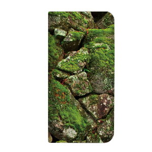 mitas iPhone 12 ケース 手帳型 ベルトなし 空・芝・苔・石 コケ (489) NB-0097-KO/iPhone 12