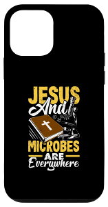 iPhone 12 mini 顕微鏡 Jesus Microbes Are Everywhere Microbiologist スマホケース