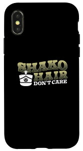 iPhone X/XS Funny Shako Hair Don't Care For A Marching Band hW[ X}zP[X