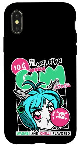 iPhone X/XS Oni-Chan Oni Gum Wasabi Bubble Gum Japanese Oni Anime Girl �X�}�z�P�[�X