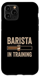 iPhone 11 Pro トレーニング中のバリスタ コーヒー エスプレッソ コーヒーメーカー スマホケース