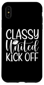 iPhone XS Max Classy United キックオフ フットボール テールゲート グリッドアイアン チア スマホケース