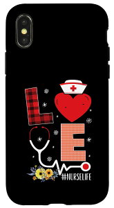 iPhone X/XS Love Nurse Life obt@[n[giq f   X}zP[X