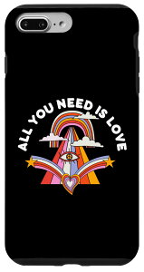 iPhone 7 Plus/8 Plus All You Need Is Love Retro 60s 70s Peace Love Flower Groovy �X�}�z�P�[�X