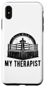 iPhone XS Max My Therapist Boxe Ring Fighter Fight GYM Boxing Vintage �X�}�z�P�[�X