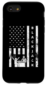 iPhone SE (2020) / 7 / 8 Blackjack Vintage US Flag Gambling Casino Blackjack �X�}�z�P�[�X