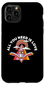 iPhone 11 Pro All You Need Is Love Retro 60s 70s Peace Love Flower Groovy �X�}�z�P�[�X