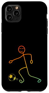 iPhone 11 Pro Max サッカースティックフィギュア サッカー選手 おもしろい サッカースティックフィギュア スマホケース
