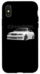 iPhone X/XS JDM Car JZX100 ドリフト 1JZ チェイサー ターボ セダン ストリート スマホケース