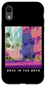 iPhone XR Cute Anime Basketball Sunset Japan 90s Vaporwave Retro X}zP[X