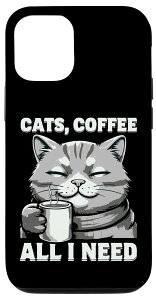 iPhone 14 Funny Cats Coffee All I Need Animal Pet - L̃R[q[ׂĎ͈pKv X}zP[X