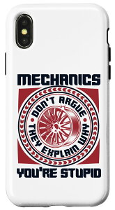 iPhone X/XS Mechanics Don't Argue ԃhCo[ }X^[J[ JjbN X}zP[X