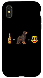 iPhone X/XS Gordon Setter + Beer Dog Dad Happy Men �y�b�g���D�� �X�}�z�P�[�X