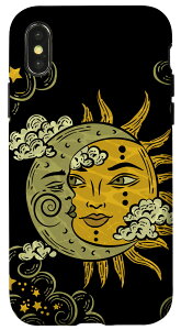 iPhone X/XS �萯�p �V���w �� �� ���z �L �^���bStar Sun Moon Tarot�g�_�[�N�A�J�f�~�A �X�}�z�P�[�X