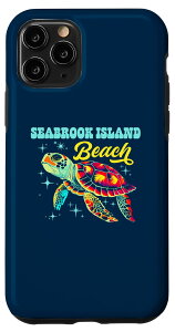 iPhone 11 Pro Seabrook Island Beach SC Artistic Sea Turtle Retro �X�}�z�P�[�X