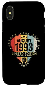 iPhone X/XS M^[sbN - Legends Were Born In August 1993 M^[ X}zP[X