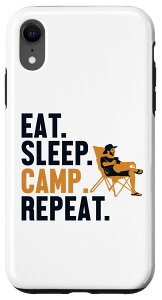 iPhone XR Eat Sleep Camp s[geg OsO Lv X}zP[X
